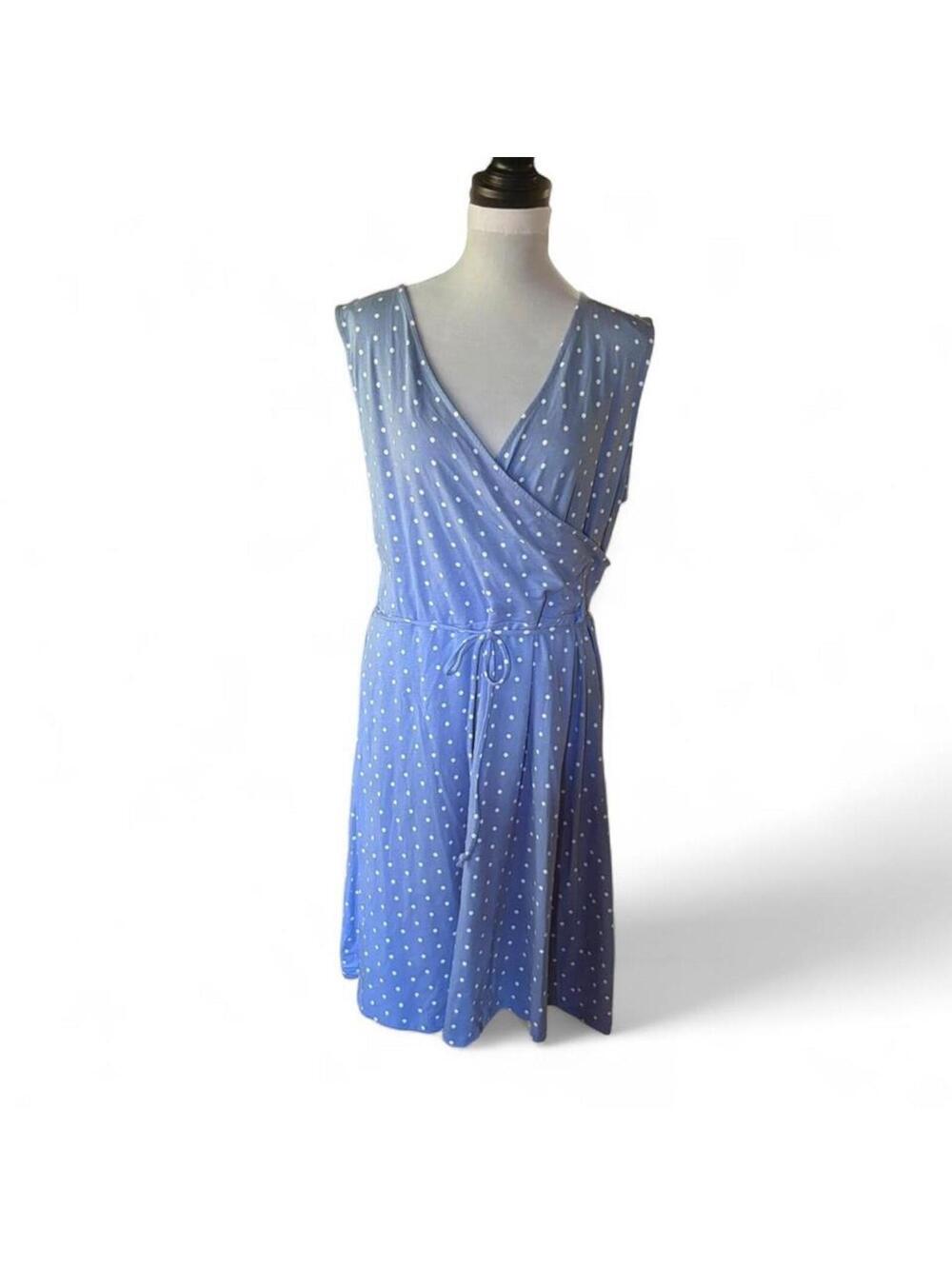 Basic Edition wrap style polka dot dress size XL